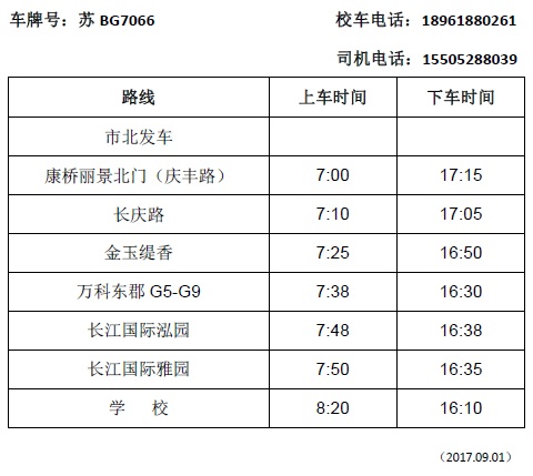 無錫國際學(xué)校國際小學(xué)校車路線
